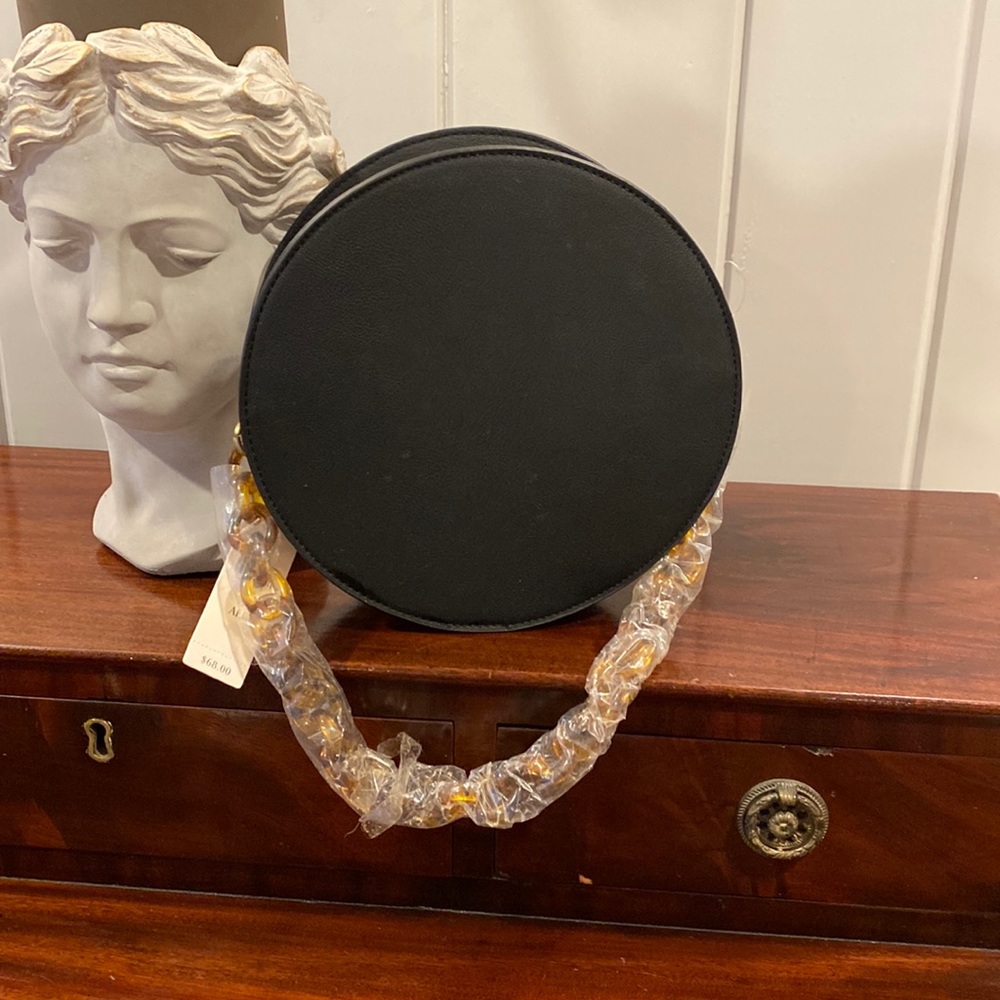 Anthropologie Round Pleather Handbag